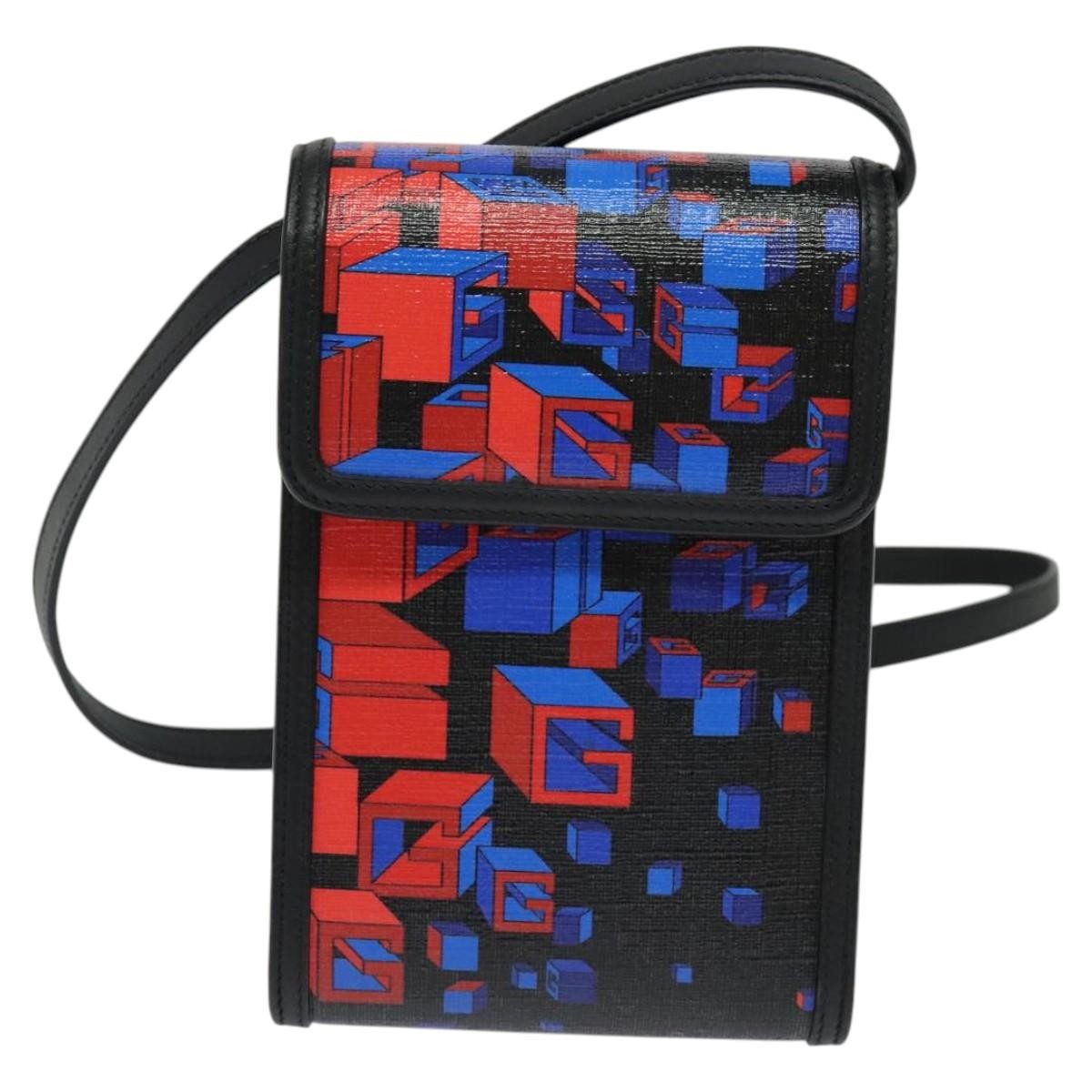 Gucci Flap Printed Coated Canvas Black Pvc Shoulder Bag Bag (Pre-Owned)