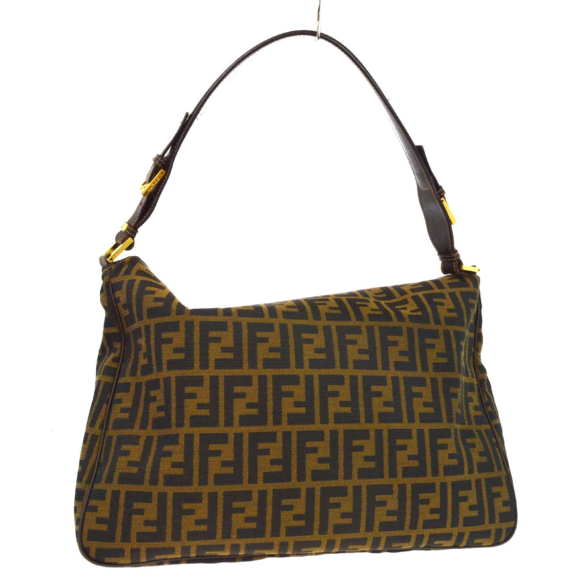 Fendi Zucca Tote Canvas Brown Canvas Handbag (Pre-Owned)