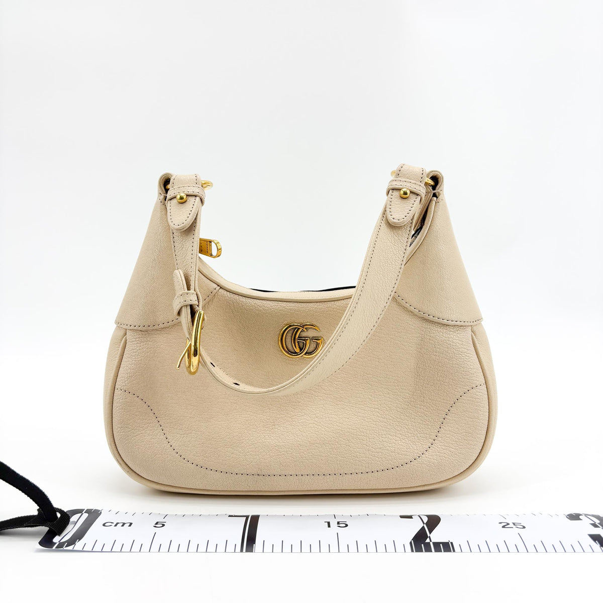 Gucci Aphrodite Leather Beige Leather Shoulder Bag Bag (Pre-Owned)