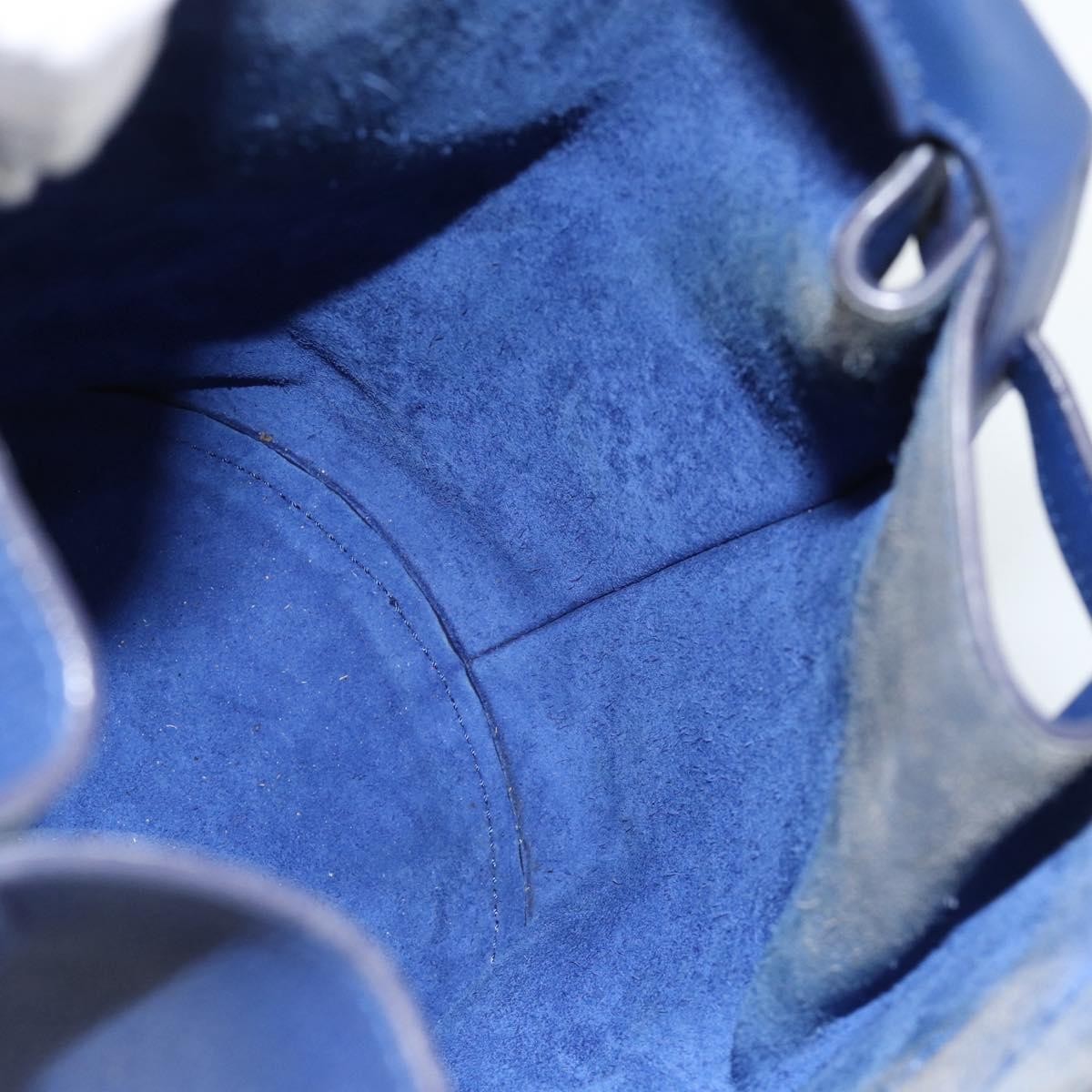 Celine Big Bag Bucket Leather Blue Leather Handbag (Pre-Owned)