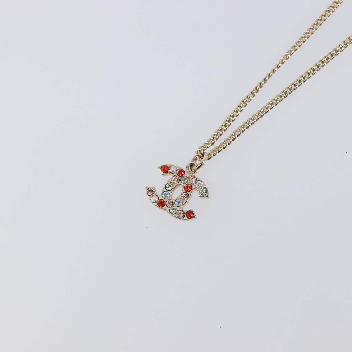 Chanel Rainbow Cc Pendant Metal And Crystals Multicolour Metal Necklace Jewelry (Pre-Owned)