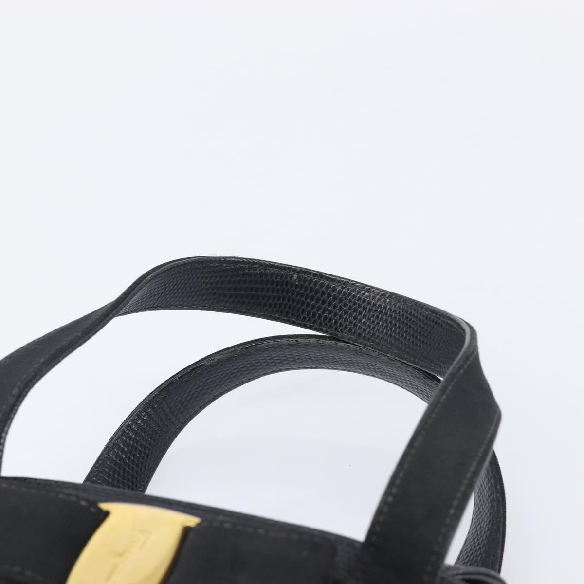 Salvatore Ferragamo Vara Bow Leather Black Leather Crossbody Bag Bag (Pre-Owned)