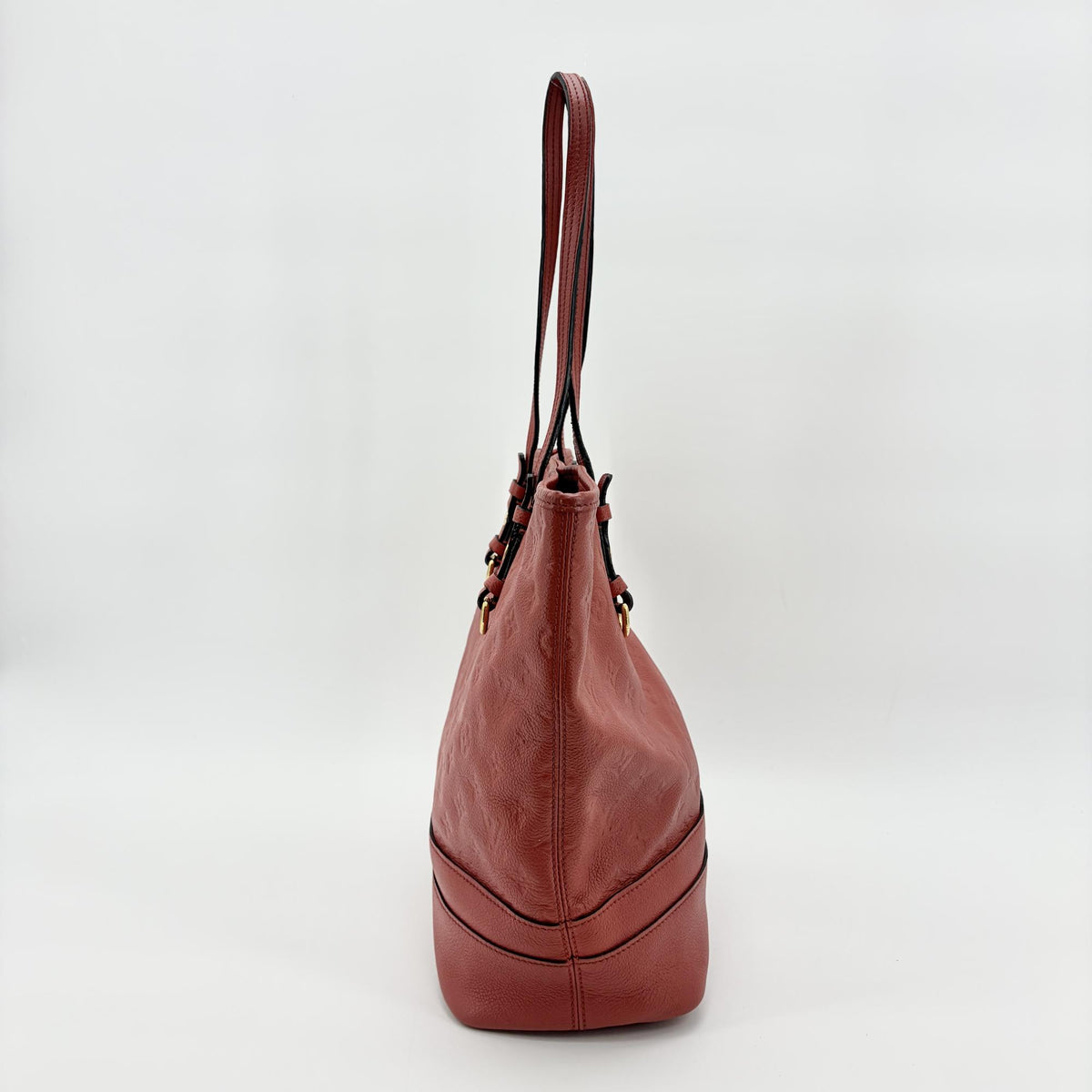 Louis Vuitton Citadine Monogram Empreinte Leather Red Leather Handbag (Pre-Owned)