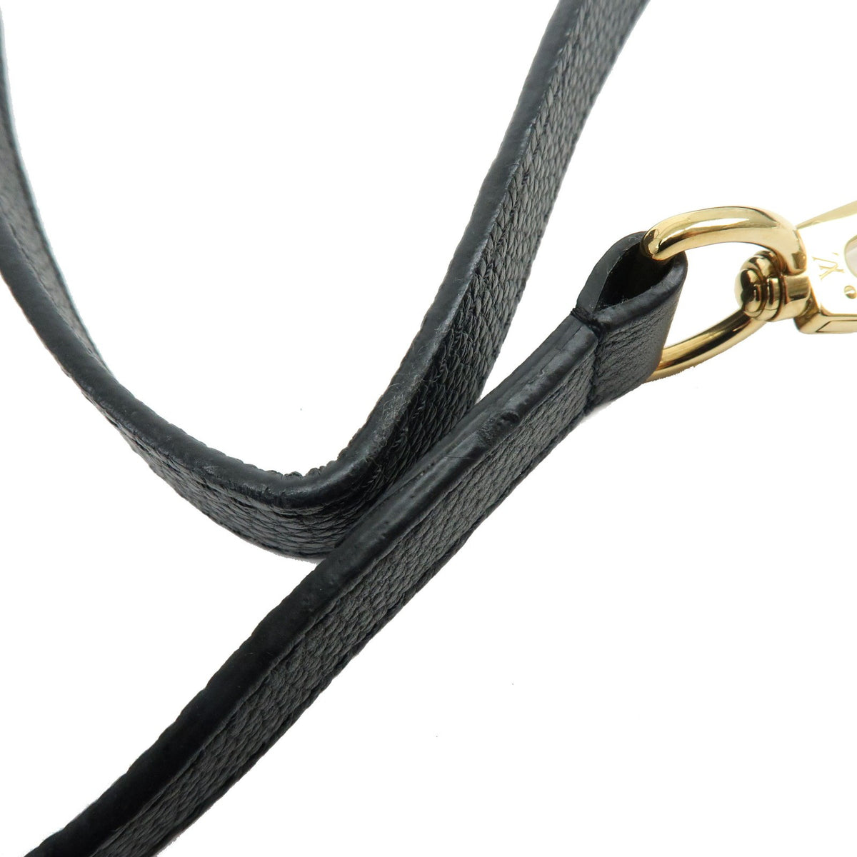 Louis Vuitton Double V Calfskin With Monogram Canvas Black Leather Handbag (Pre-Owned)