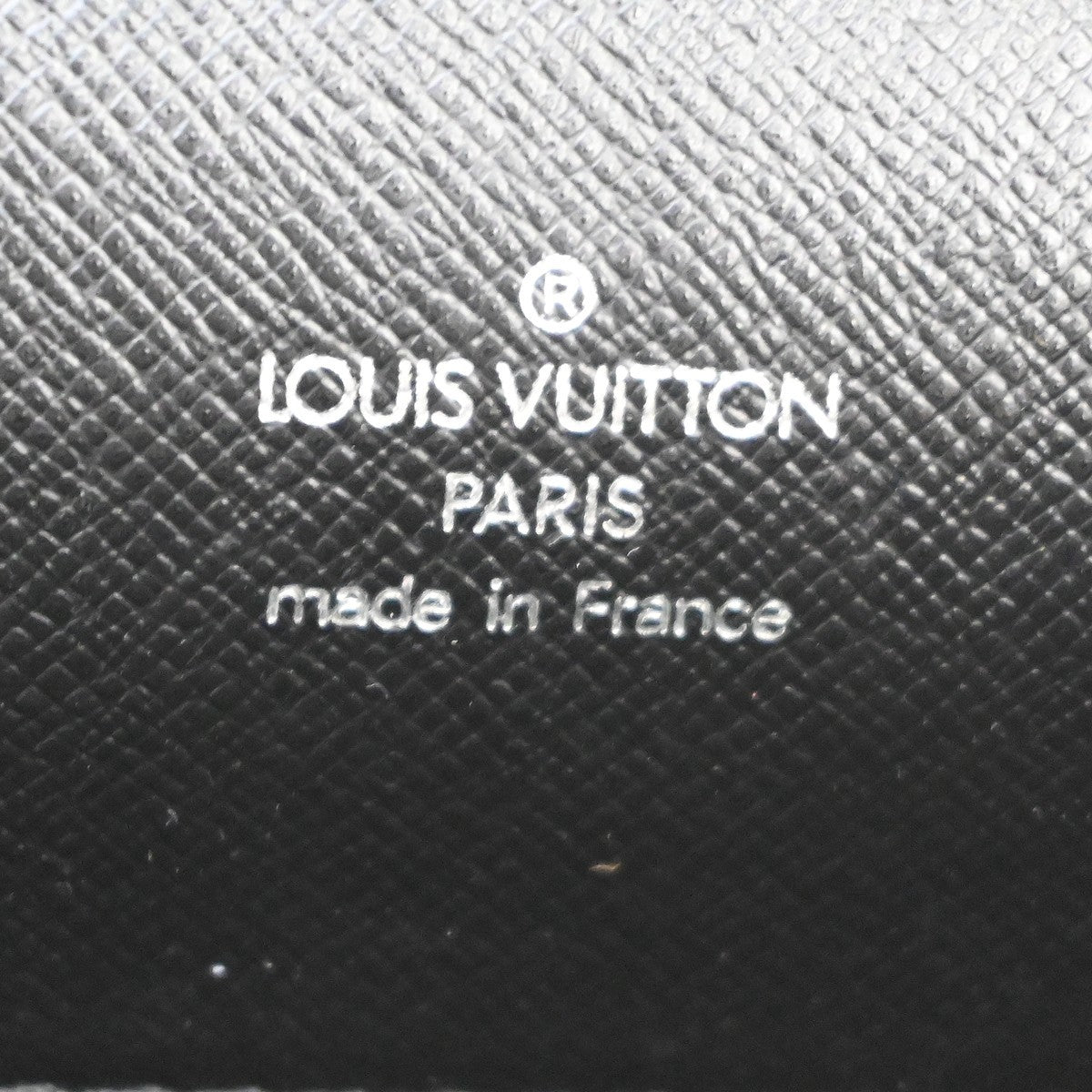 Louis Vuitton Porte-Documents Angara Taiga Leather Black Leather Briefcase Bag (Pre-Owned)