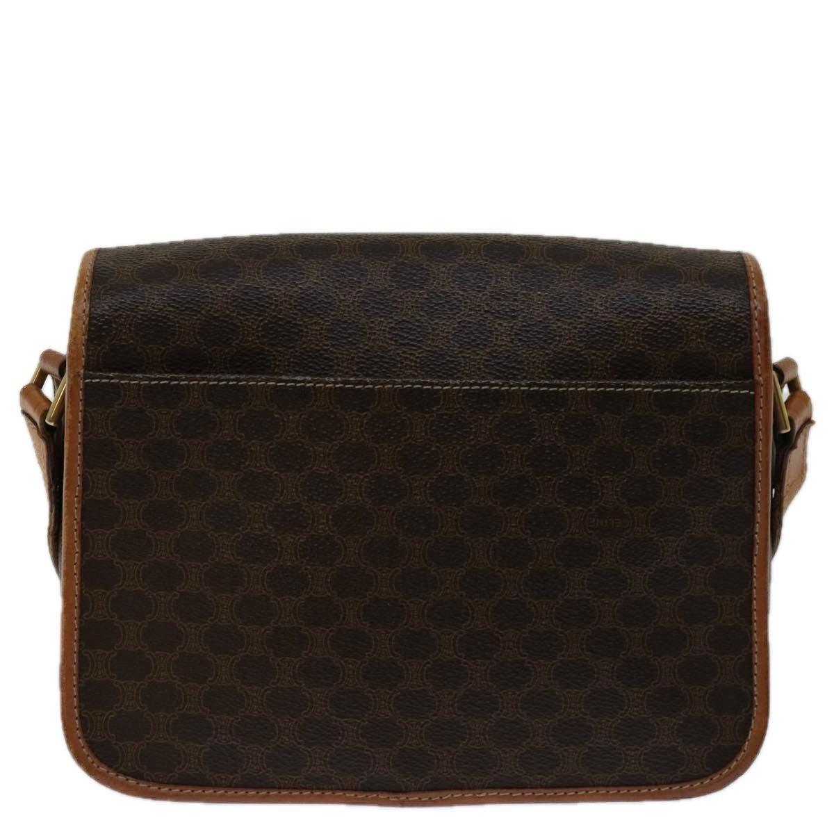 Celine Circle Logo Canvas Brown Pvc Shoulder Bag Bag (Pre-Owned)