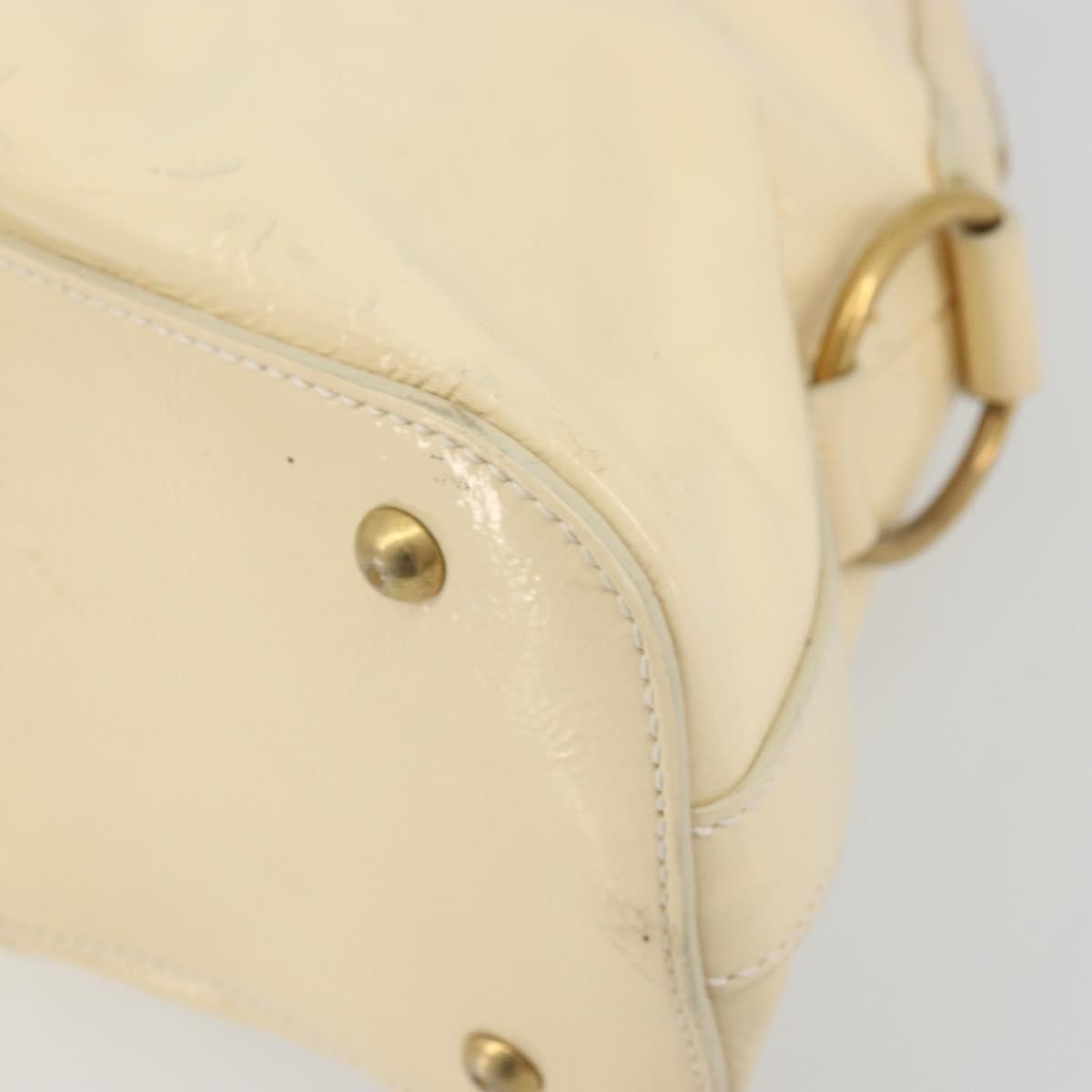 Saint Laurent Muse Shoulder Leather White Patent_Leather Handbag (Pre-Owned)