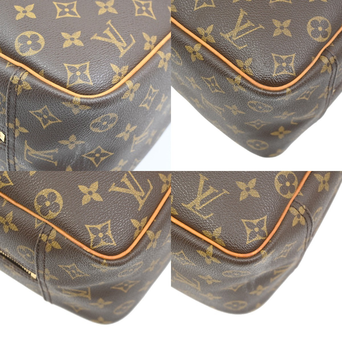 Louis Vuitton Deauville Monogram Brown Canvas Handbag (Pre-Owned)
