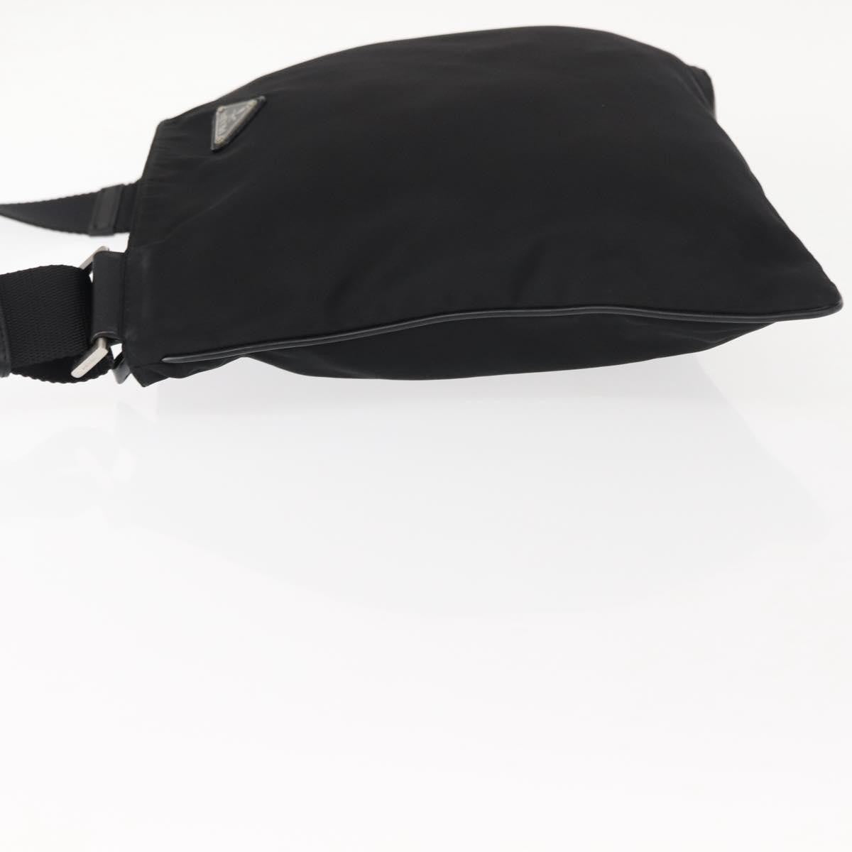 Prada Flat Messenger Tessuto Black Nylon Shoulder Bag Bag (Pre-Owned)