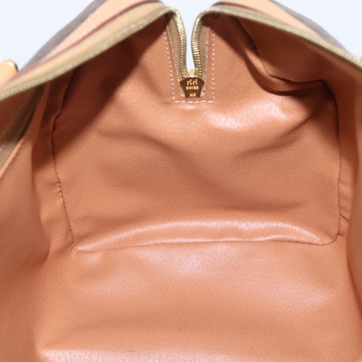Celine Boston Triomphe Xl Coated Canvas Brown Pvc Handbag (Pre-Owned)