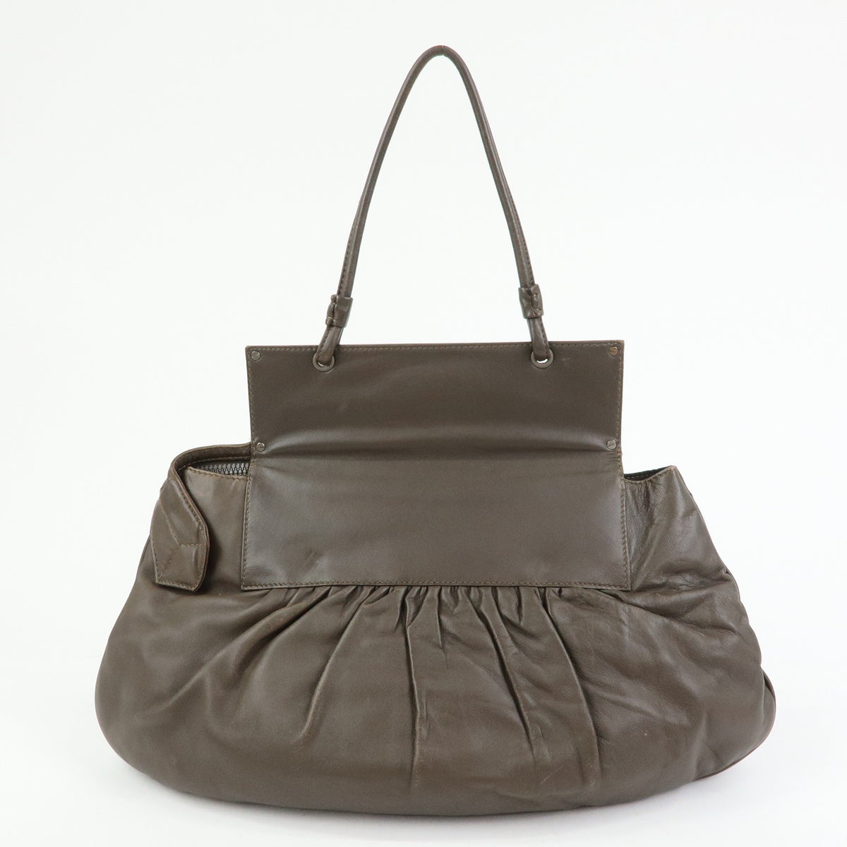 Fendi To You Snakeskin Brown Leather Handbag (Pre-Owned)