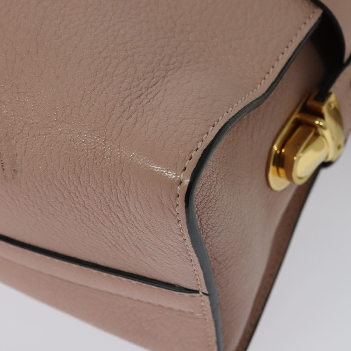 Miu Miu Madras Fiocco Bow Leather Pink Leather Bag (Pre-Owned)