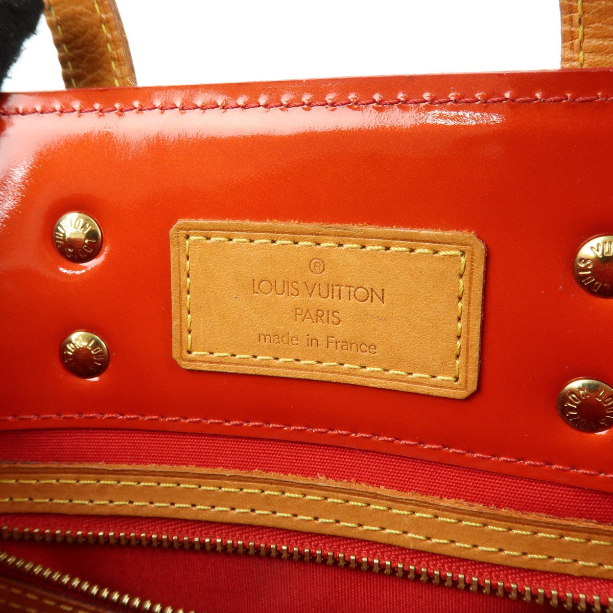 Louis Vuitton Reade Monogram Vernis Red Patent_Leather Handbag (Pre-Owned)