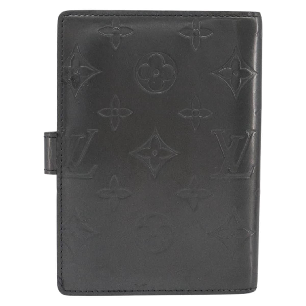 Louis Vuitton Agenda Cover Patent Leather Black Canvas Wallets Accessory (Pre-Owned)