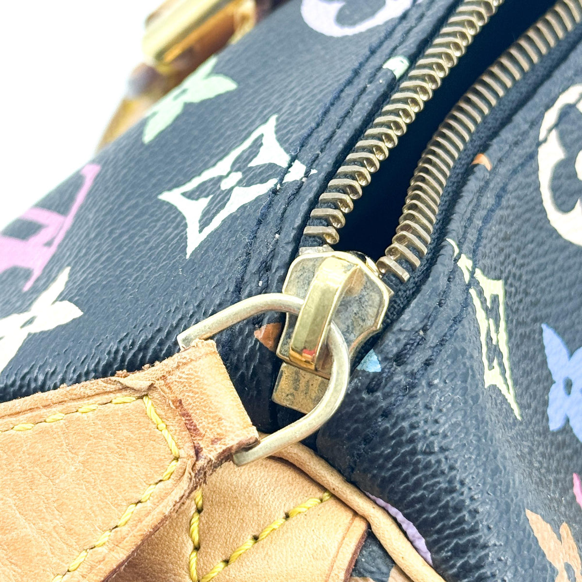 Louis Vuitton Speedy Monogram Multicolor Black Canvas Handbag (Pre-Owned)