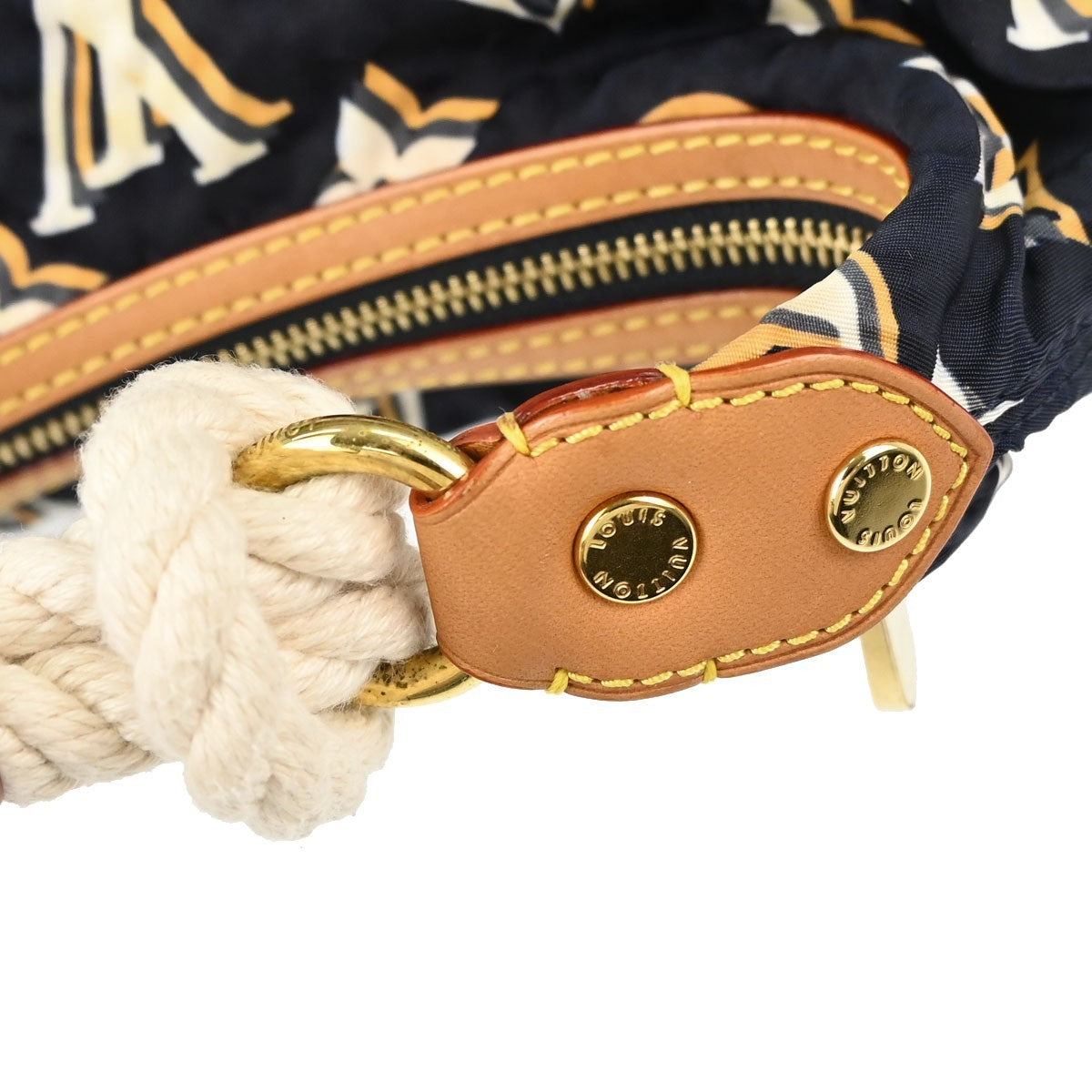 Louis Vuitton Bulles Monogram Nylon Navy Nylon Handbag (Pre-Owned)