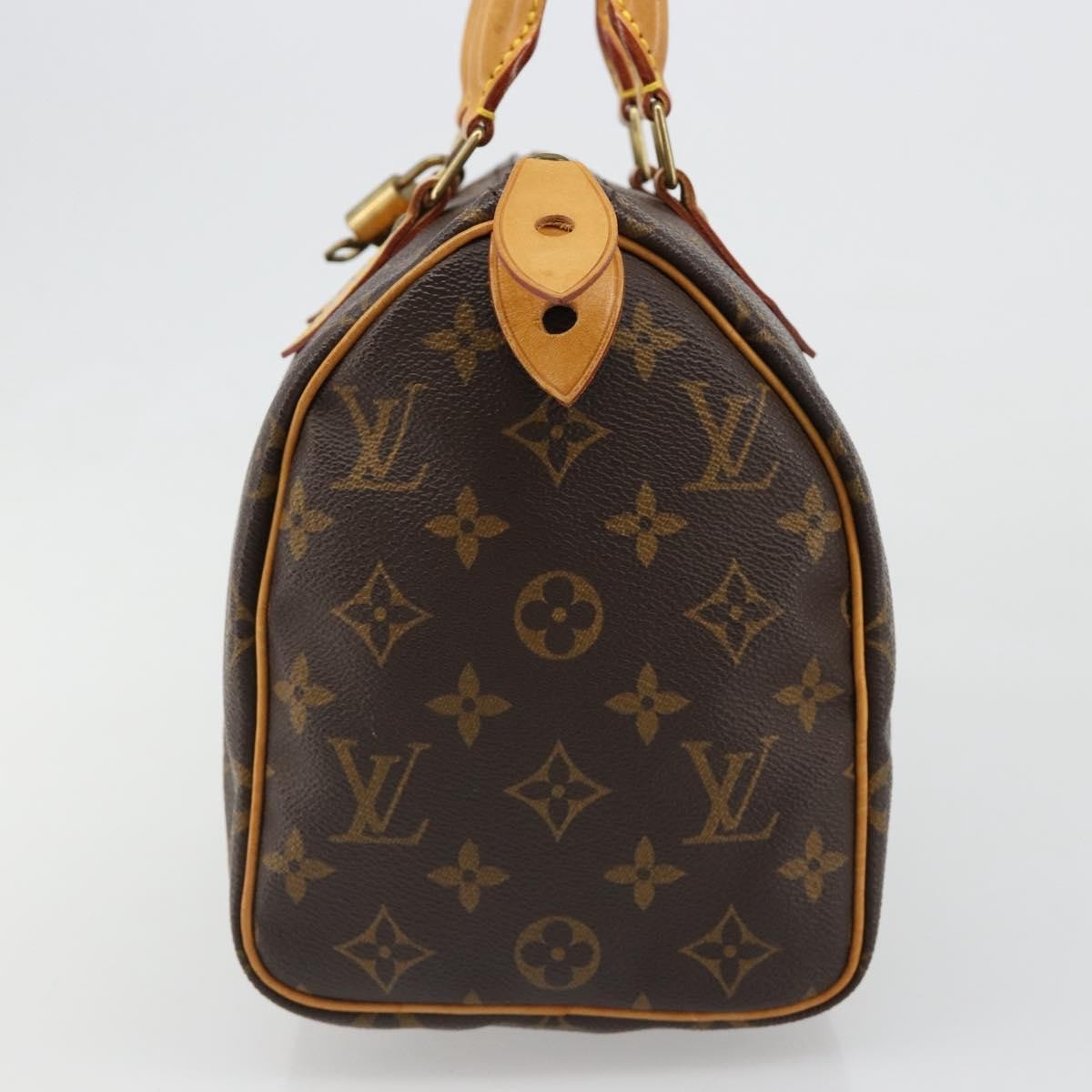 Louis Vuitton Speedy Monogram Canvas Neutral Canvas Handbag (Pre-Owned)