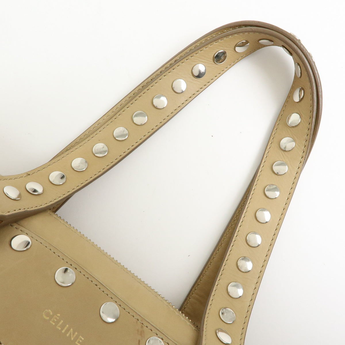 Celine Bowling Leather Beige Leather Handbag (Pre-Owned)