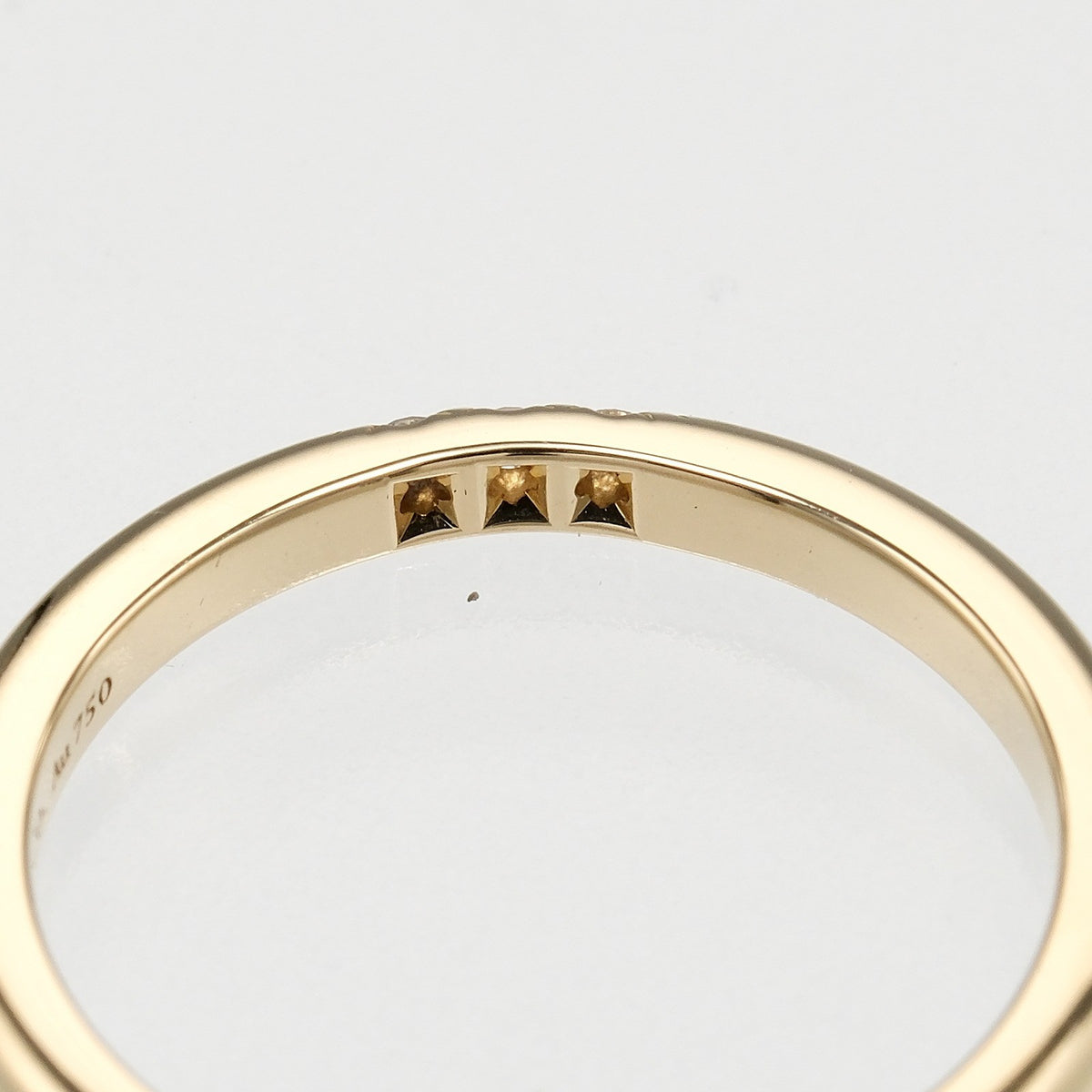 Tiffany & Co. Classic Wedding Band 3 Diamonds 18K Yellow Gold Gold Yellow_Gold Ring Jewelry (Pre-Owned)