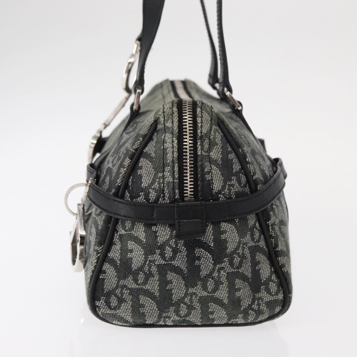 Christian Dior Vintage Trotter Zip Diorissimo Canvas Black Canvas Shoulder Bag Bag (Pre-Owned)