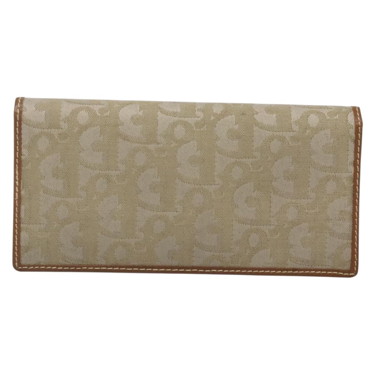 Christian Dior Trotter French Diorissimo Canvas Green Canvas Wallets Accessory (Pre-Owned)