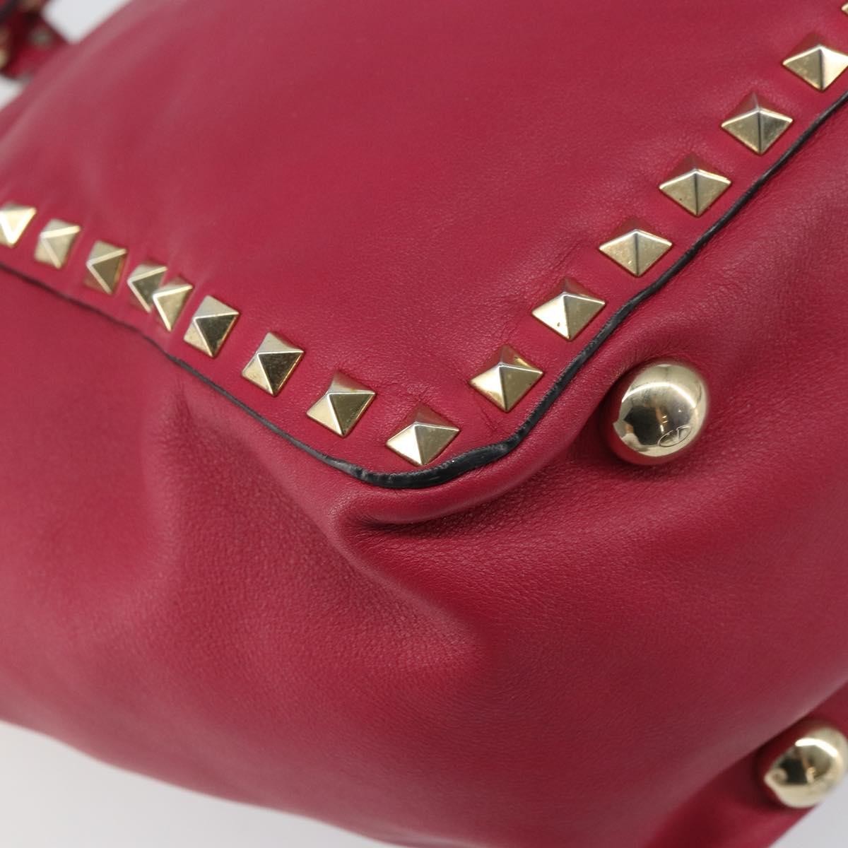 Valentino Garavani Rockstud Tote Soft Leather Pink Leather Tote Bag Bag (Pre-Owned)