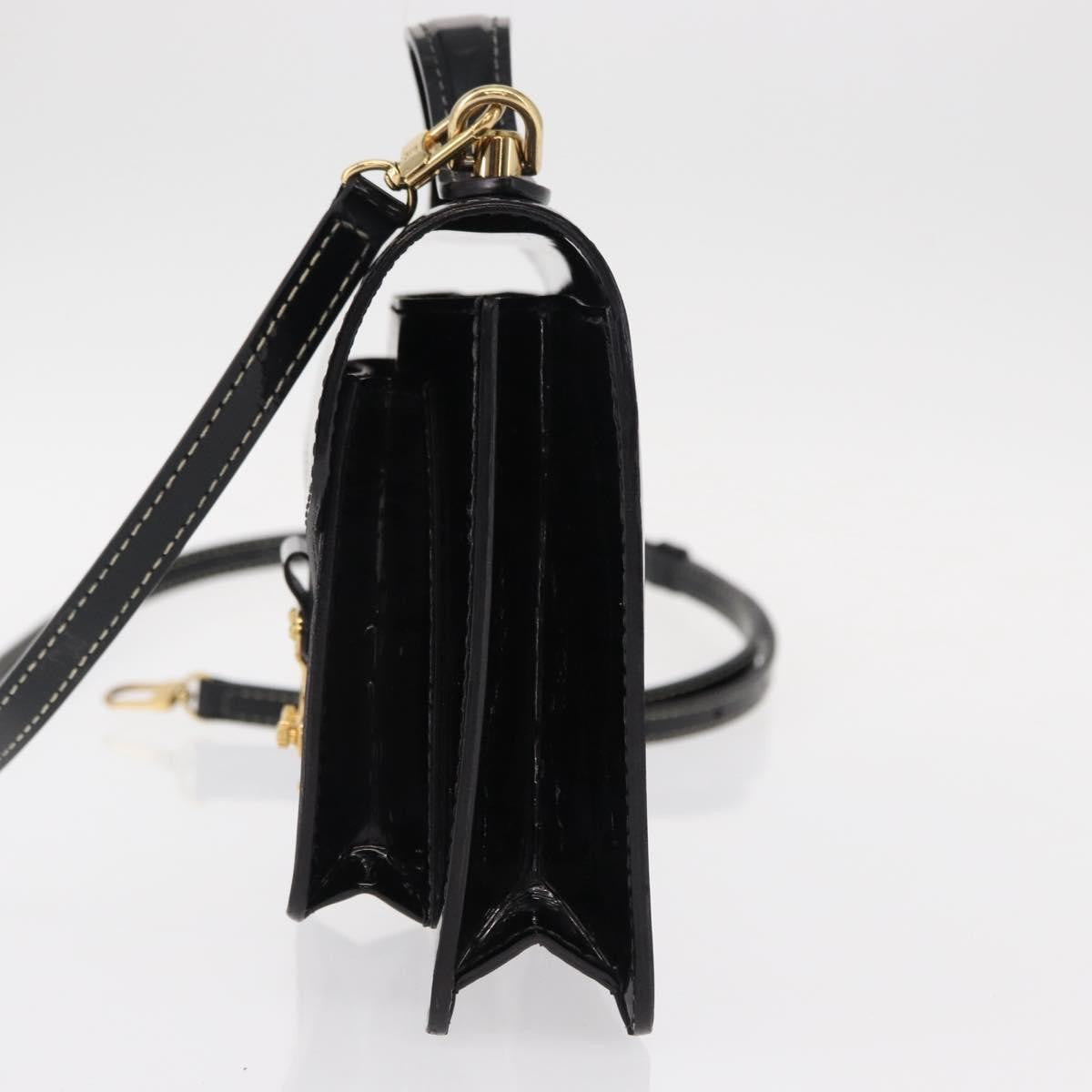 Louis Vuitton Monceau Vernis Black Patent_Leather Handbag (Pre-Owned)
