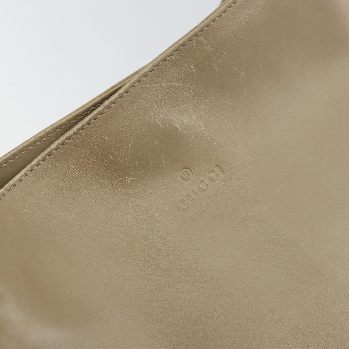 Gucci Vintage Leather Beige Leather Shoulder Bag Bag (Pre-Owned)
