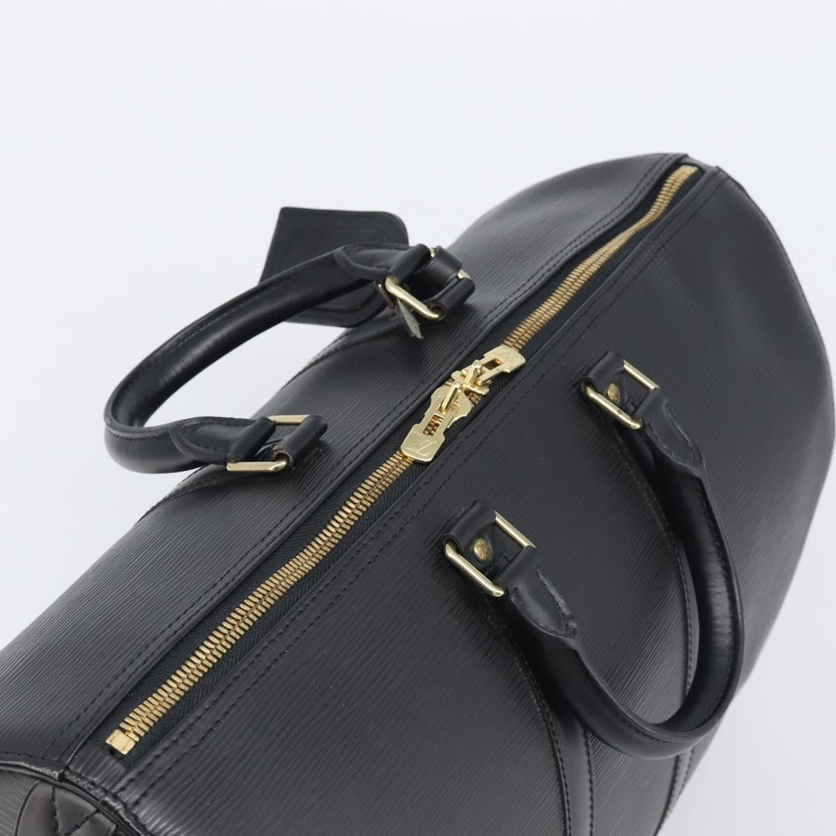 Louis Vuitton Keepall Epi Leather Black Leather Travel Bag Bag (Pre-Owned)
