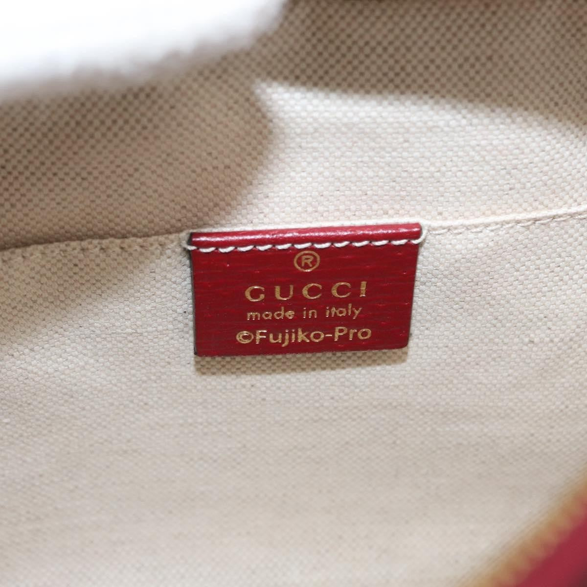 Gucci Doraemon Ophidia Zip Around Camera Printed Mini Gg Coated Canvas Beige Canvas Handbag (Pre-Owned)