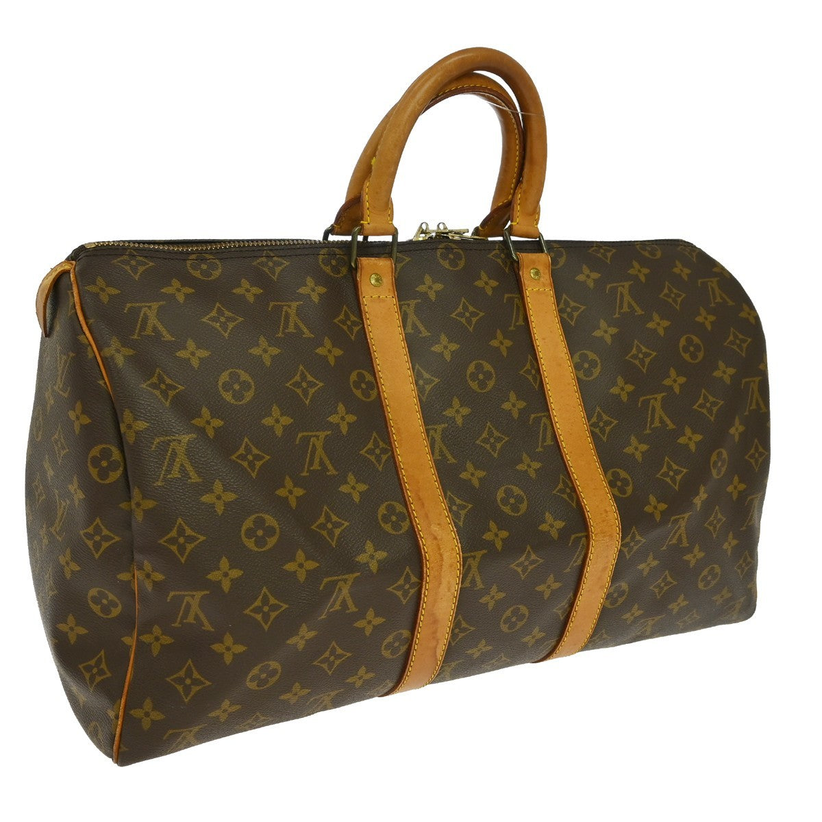 Louis Vuitton Keepall Monogram Canvas Brown Canvas Travel Bag Bag (Pre-Owned)