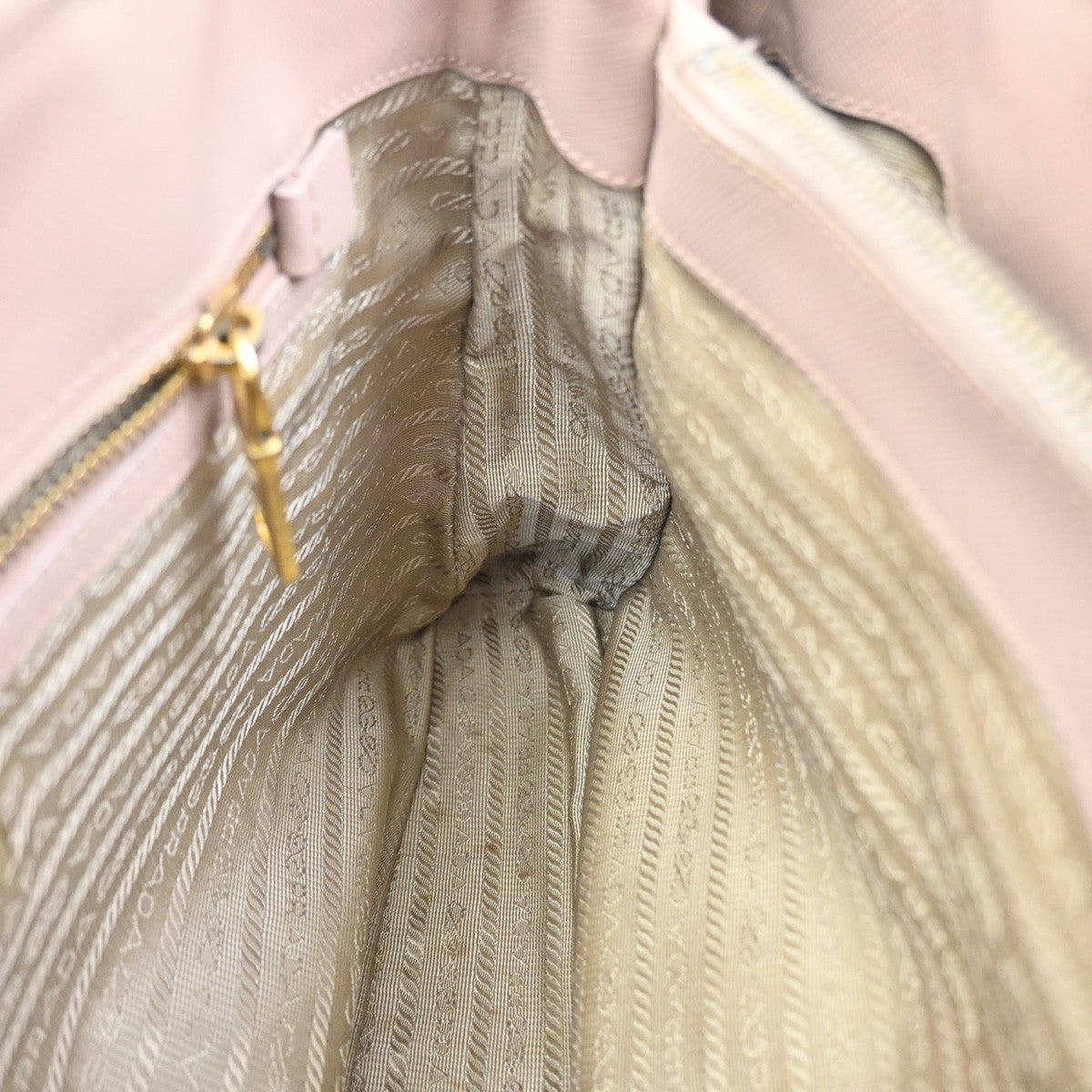 Prada Gardener's Saffiano Leather Pink Leather Tote Bag Bag (Pre-Owned)