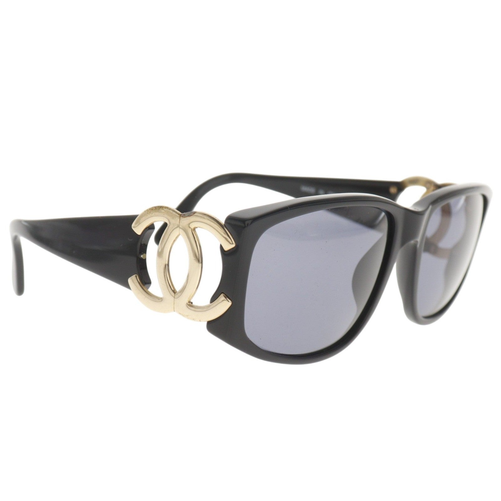 Chanel Logo Cc Plastic Black Plastic Sunglasse Accessory (Pre-Owned)