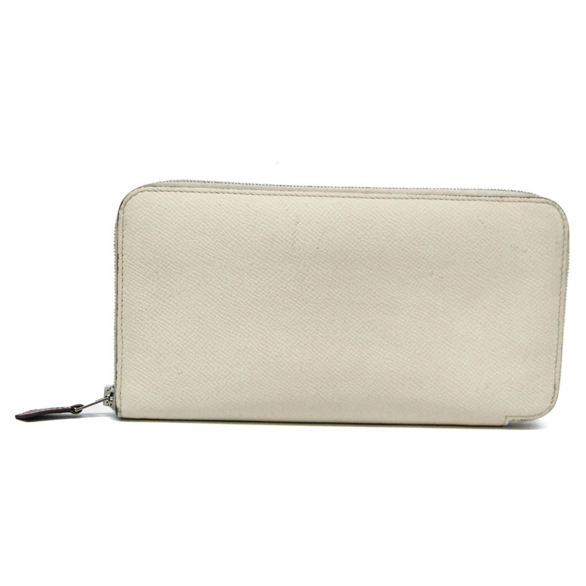 Hermes Azap Zip Around Silk'in Epsom Beige Leather Wallets Accessory (Pre-Owned)