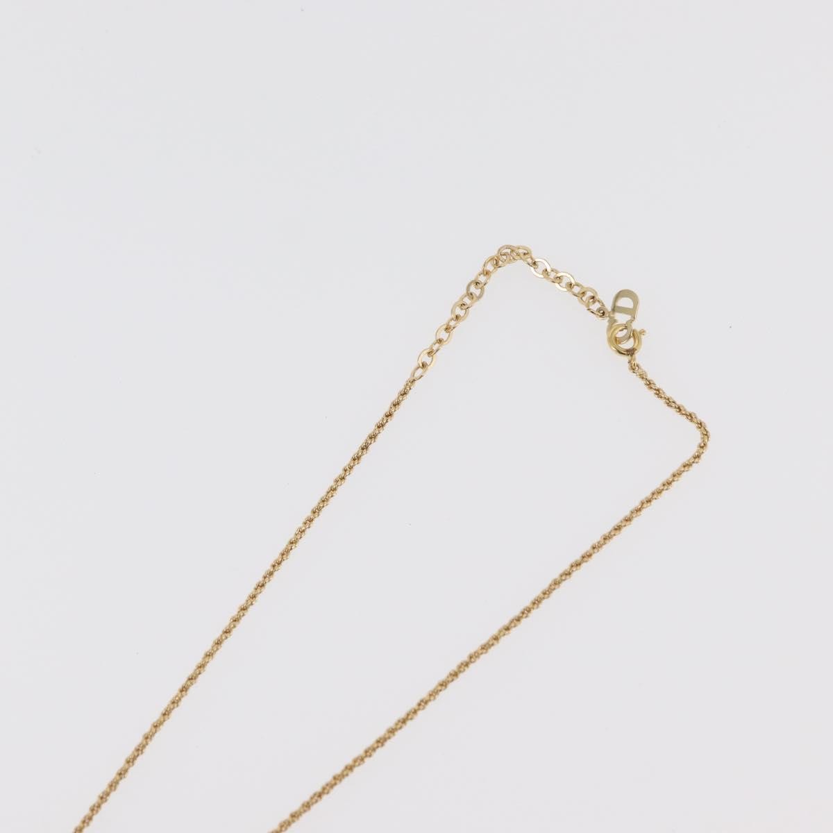 Christian Dior Logo Pendant Metal Gold Metal Necklace Jewelry (Pre-Owned)