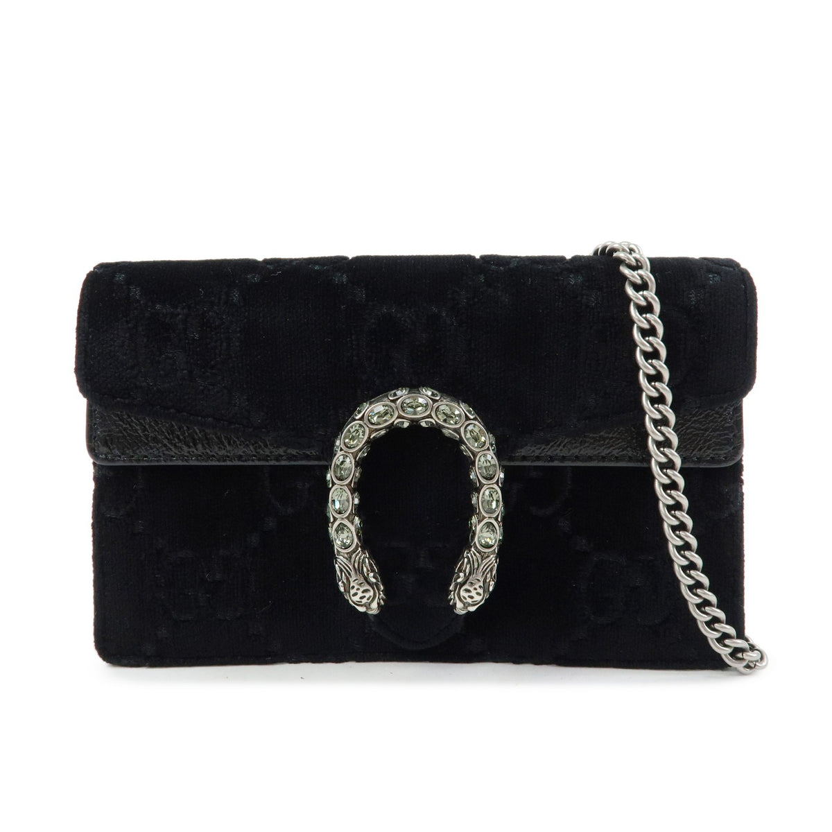 Gucci Dionysus Velvet Black Velvet Handbag (Pre-Owned)