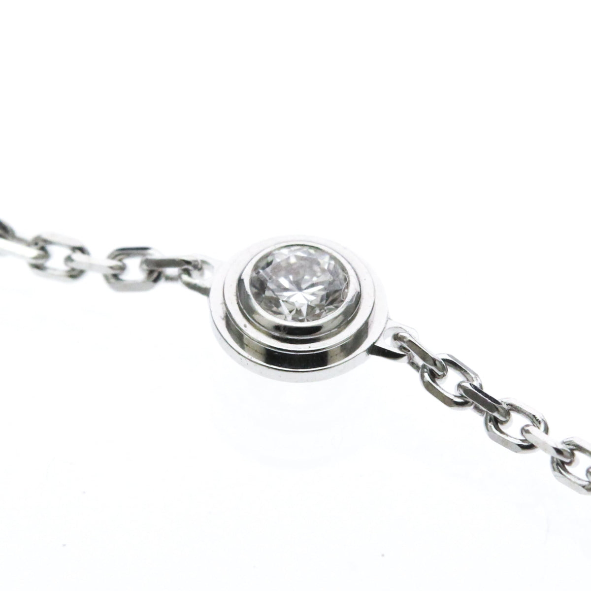 Cartier D'amour 18K White Gold And Diamond Silver White_Gold Bracelet Jewelry (Pre-Owned)