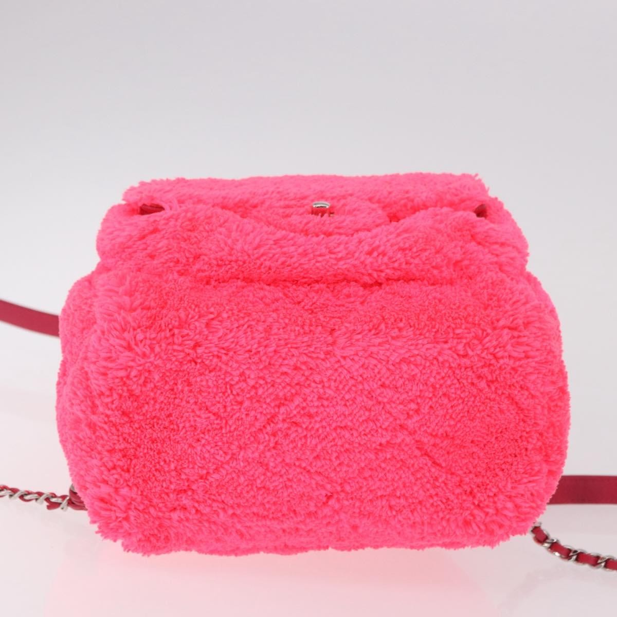 Chanel Coco Beach Quilted Terry Cloth Pink Cotton Backpack Bag (Pre-Owned)