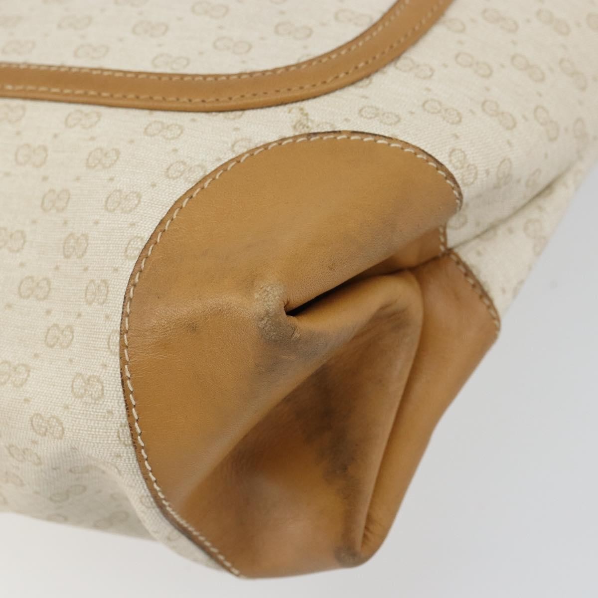 Gucci Vintage Tote Canvas White Pvc Tote Bag Bag (Pre-Owned)