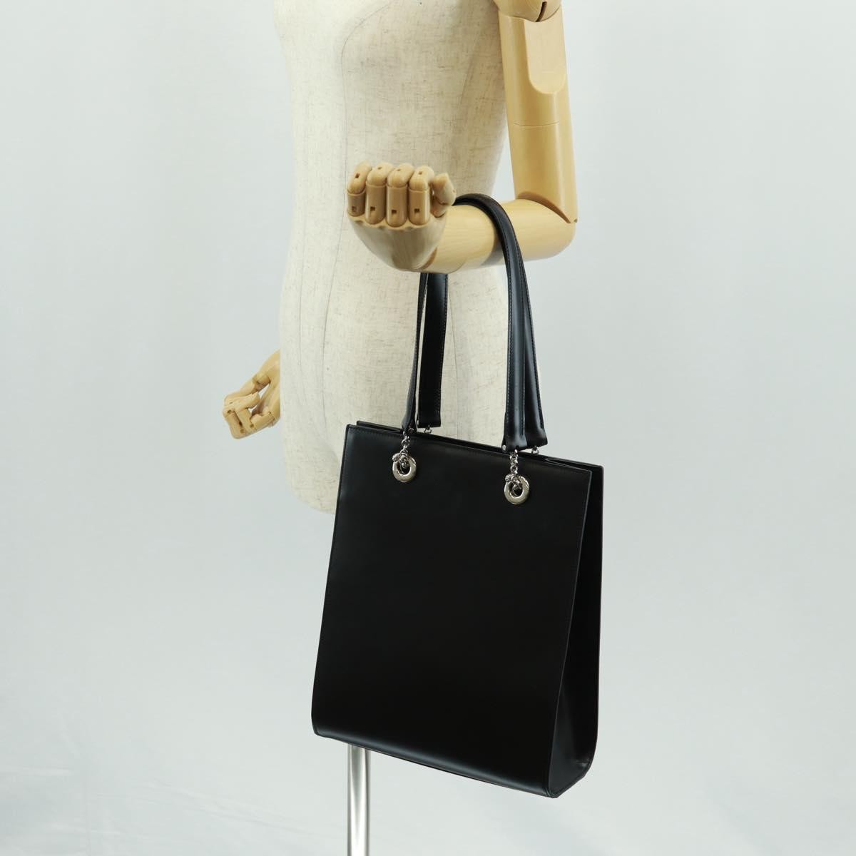 Cartier Panthère Leather Black Leather Handbag (Pre-Owned)