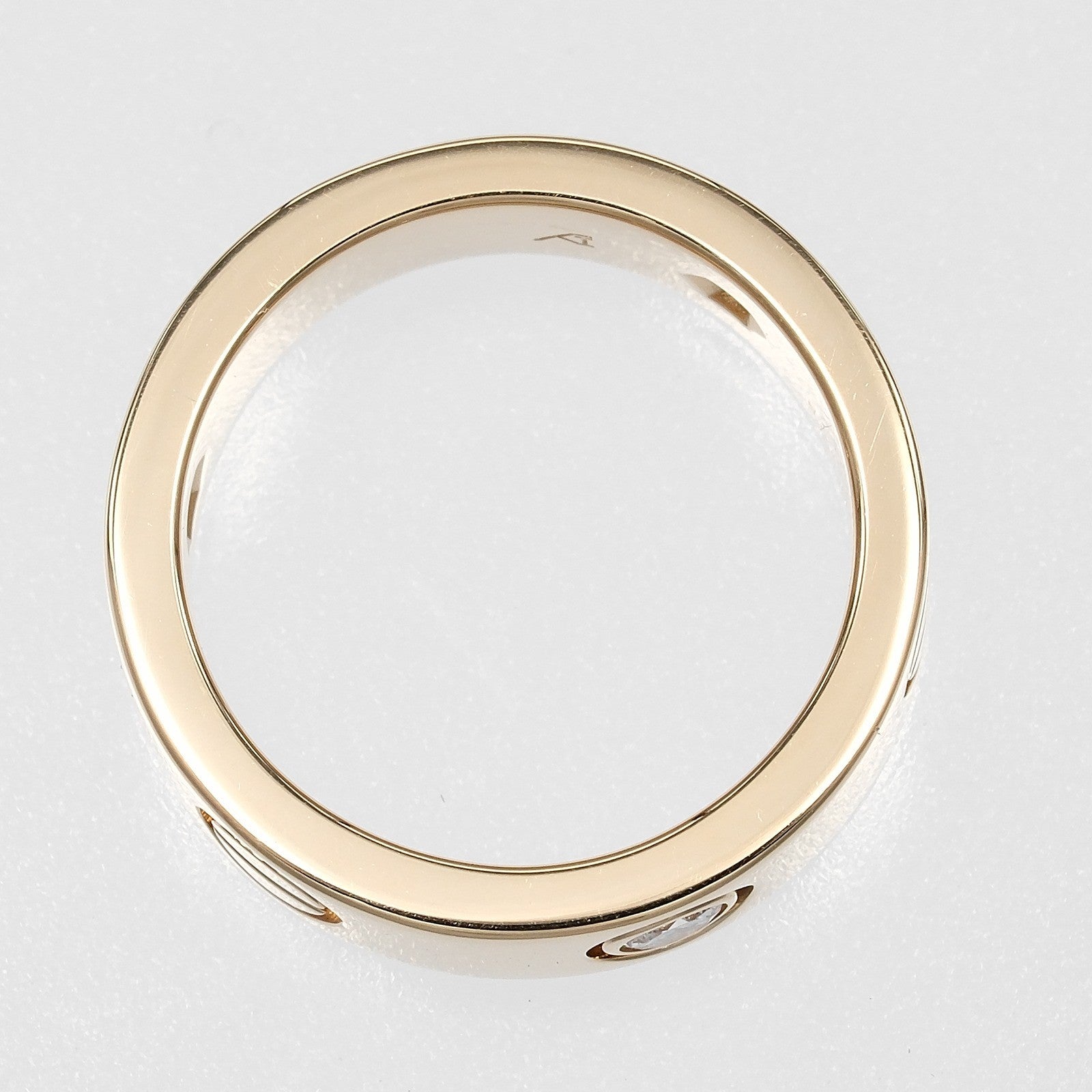 Cartier Love 3 Diamonds Band 18K Yellow Gold With Diamonds Gold Yellow_Gold Ring Jewelry (Pre-Owned)
