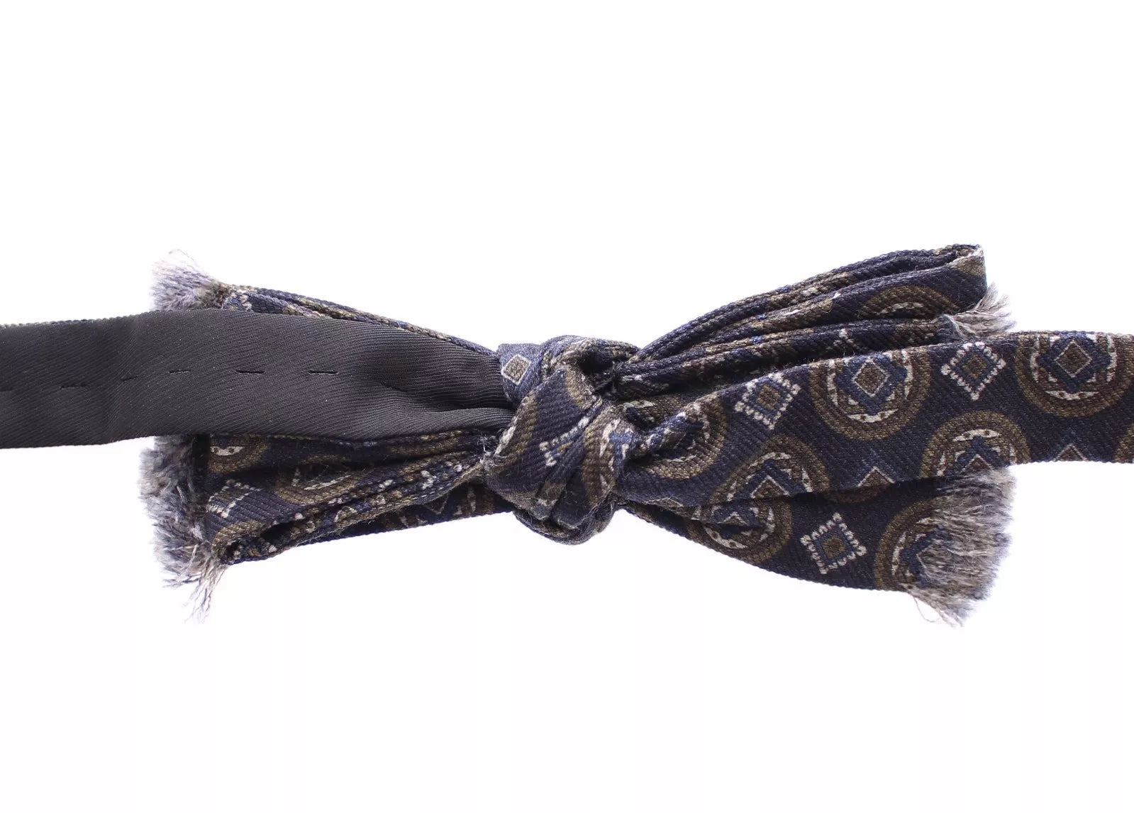 Dolce & Gabbana Blue Silk Baroque Fantasi Tied Bow Tie Men's Papillon