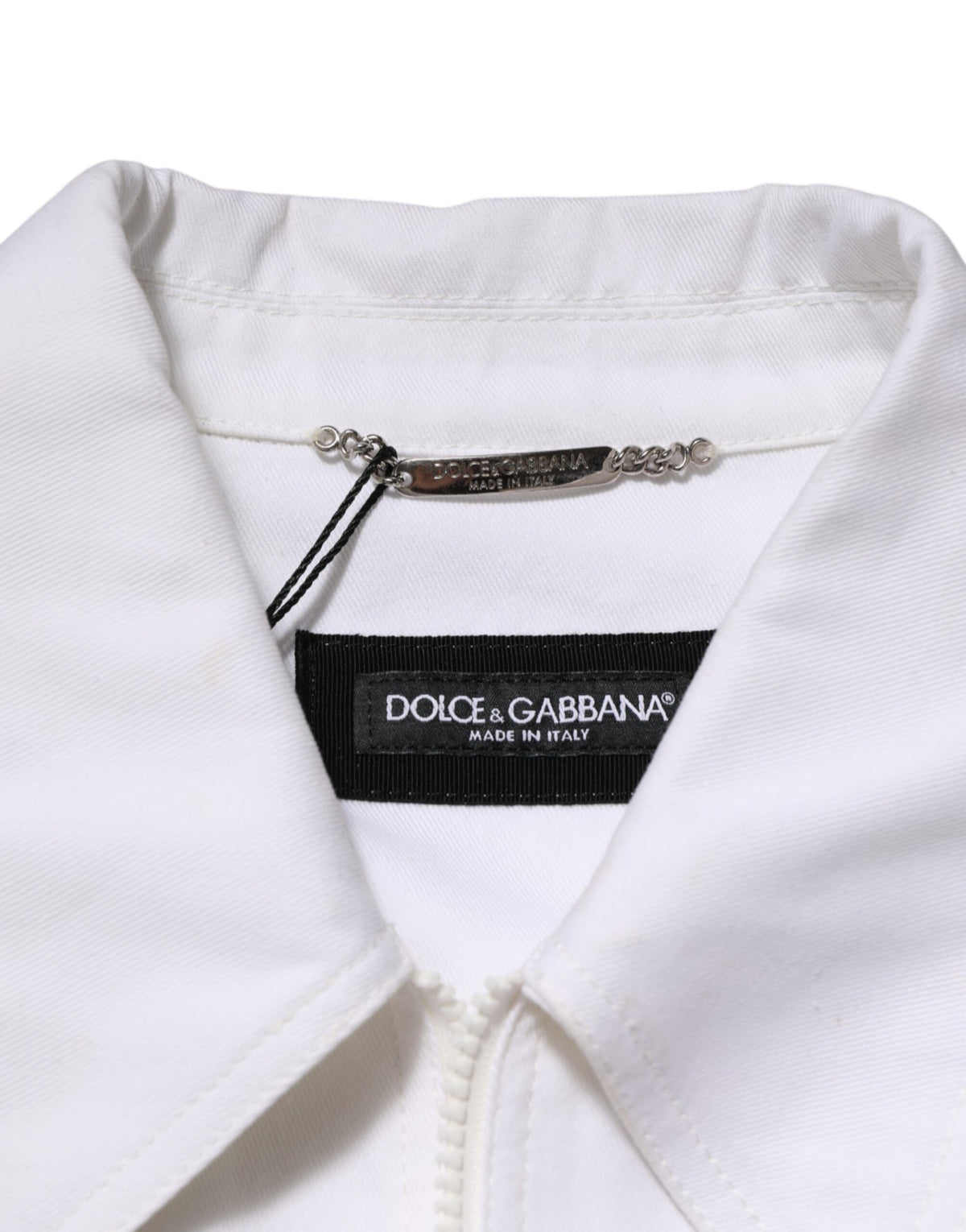 Dolce & Gabbana White Barcode Patch Utility Zip Jumpsuit Men's Pants (Pre-Owned)
