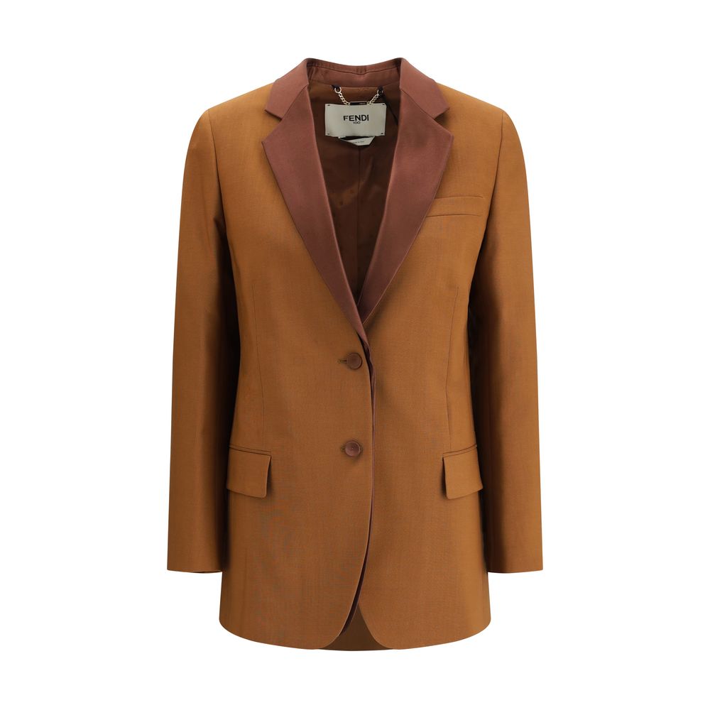 Fendi Brown Wool Women's Blazer