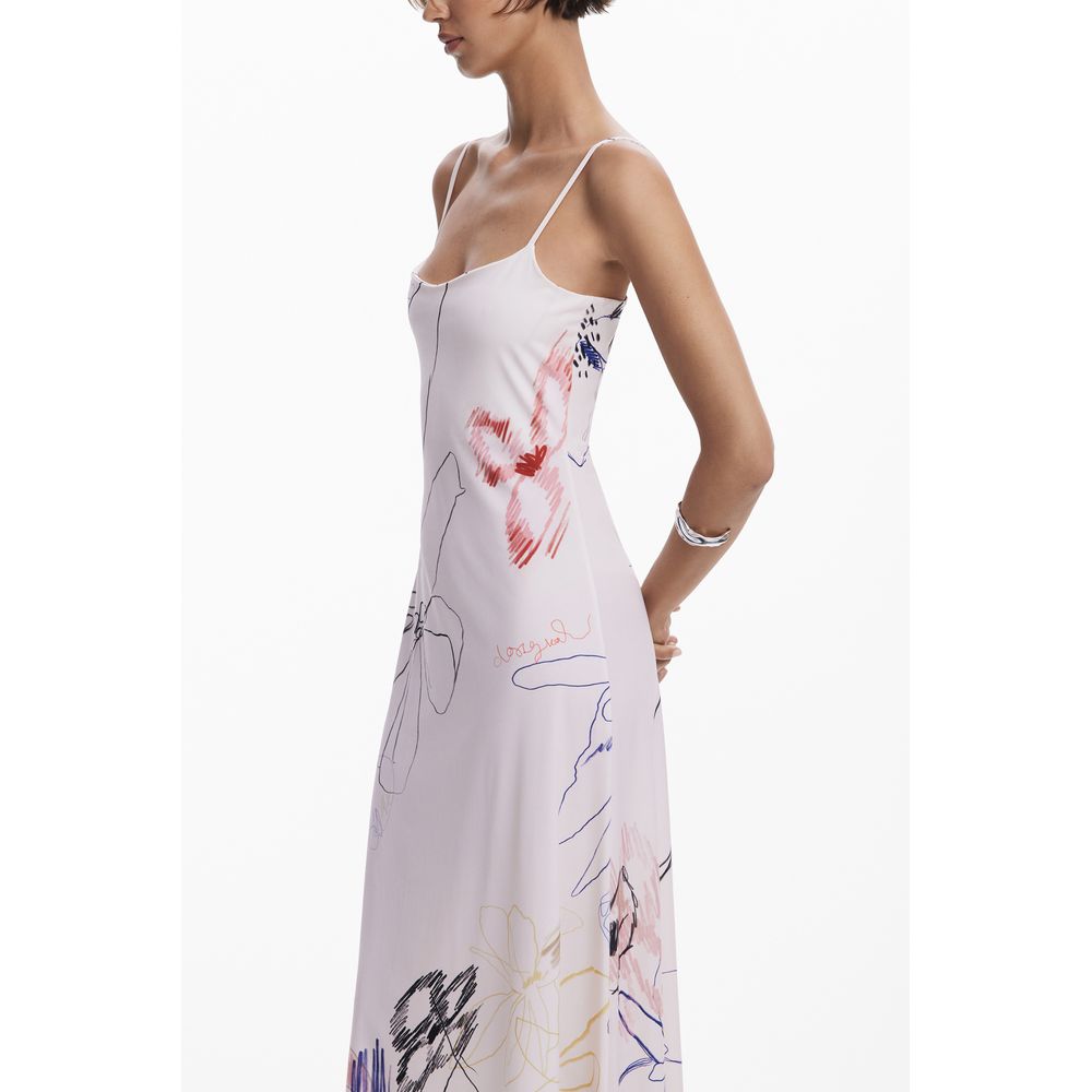 Desigual White Polyester Women's Long Women's Dress