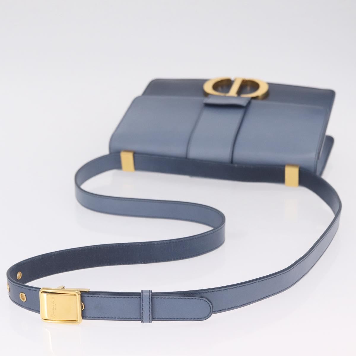 Christian Dior 30 Montaigne Flap Gradient Leather Blue Leather Shoulder Bag Bag (Pre-Owned)
