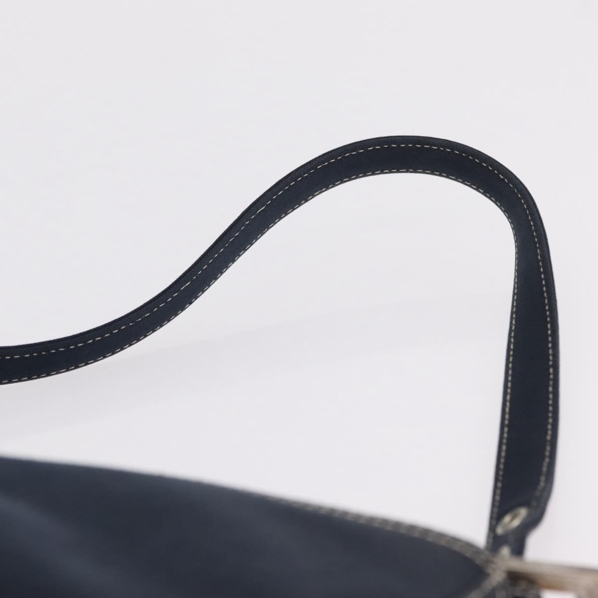 Fendi Baguette Canvas Navy Canvas Handbag (Pre-Owned)
