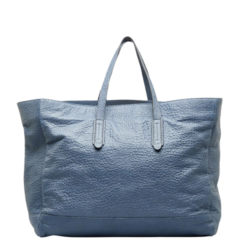 Gucci Abbey Blue Leather Tote Bag (Pre-Owned)