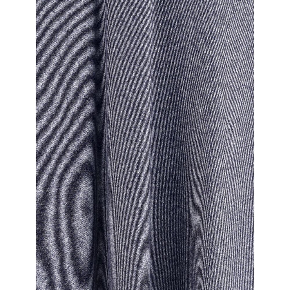 Sara Roka Blue Cotton Midi Women's Skirt
