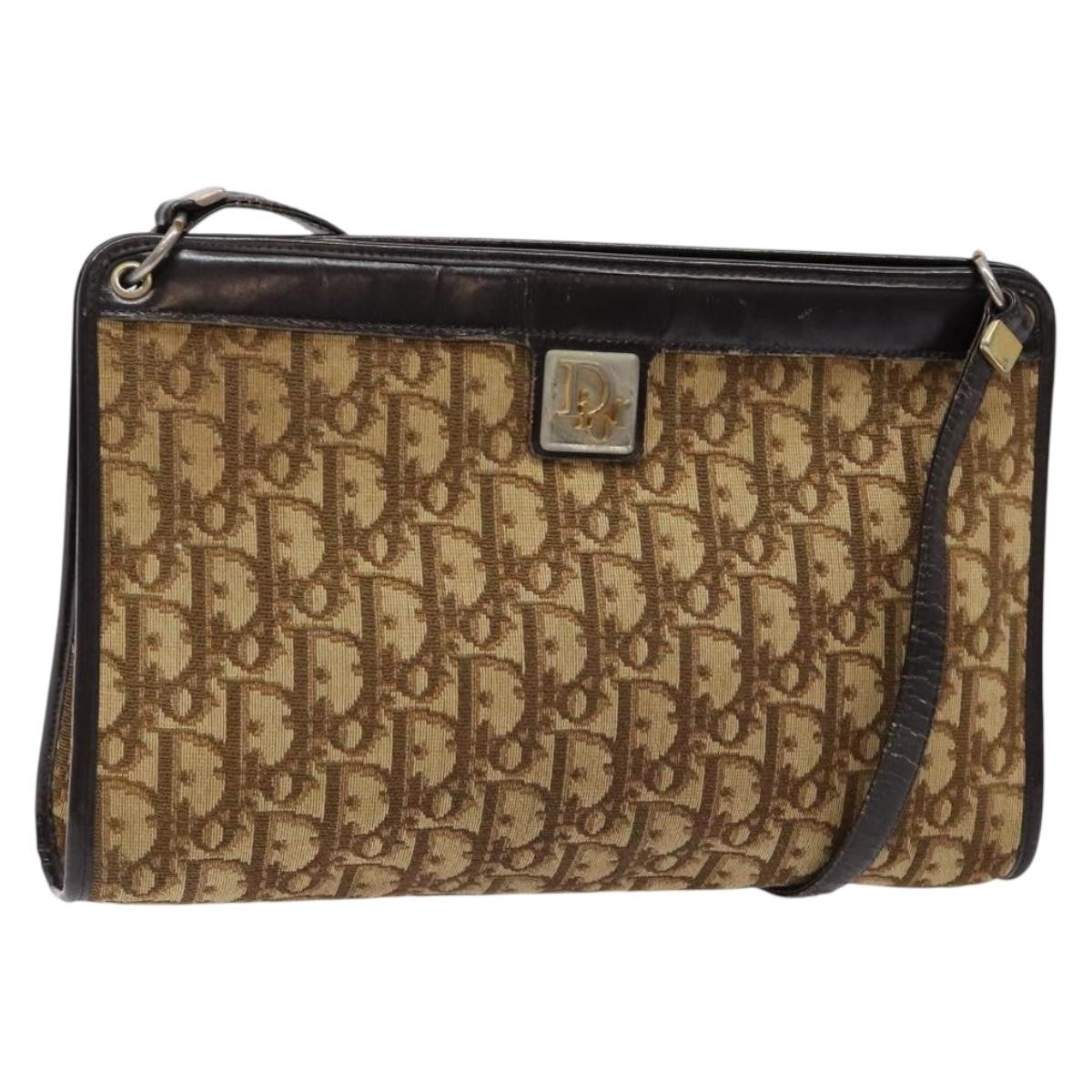 Christian Dior Vintage Trotter Canvas Brown Canvas Bag (Pre-Owned)